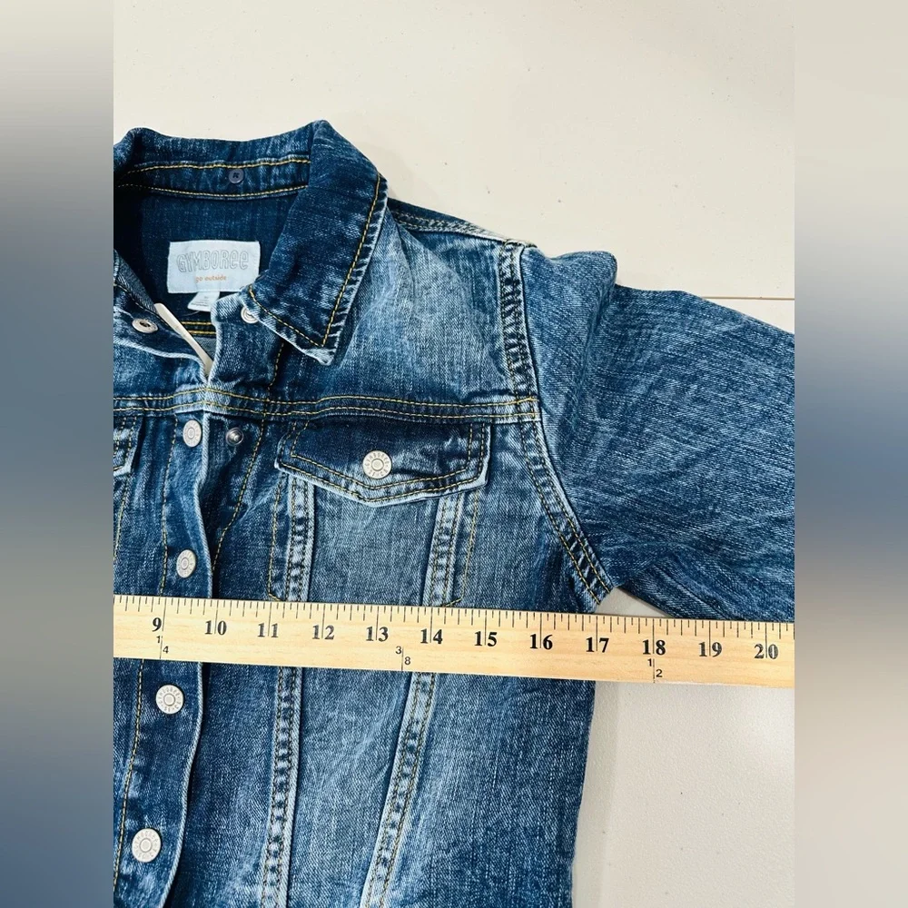 NEW Gymboree‎ Girl's XL Short Dark Wash Button Up Classic Cotton Jean Jacket
